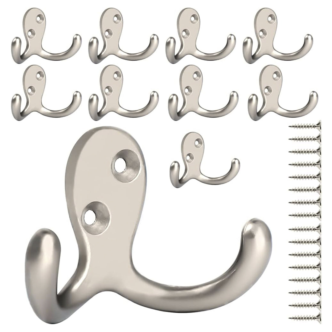 Heavy Duty Metal Hooks, 10-Pack