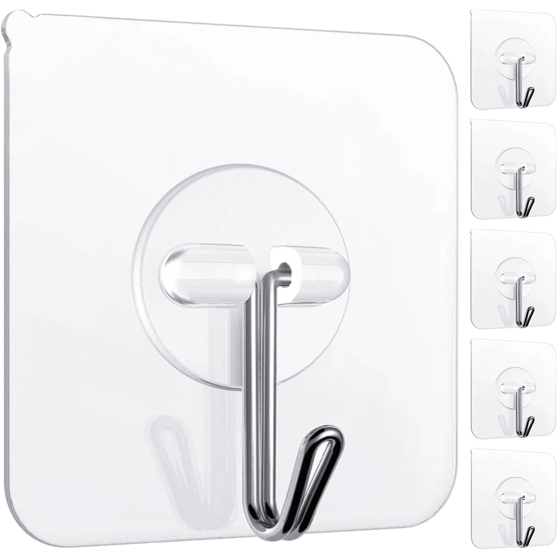 Universal Adhesive Hooks, Medium, 6-Pack